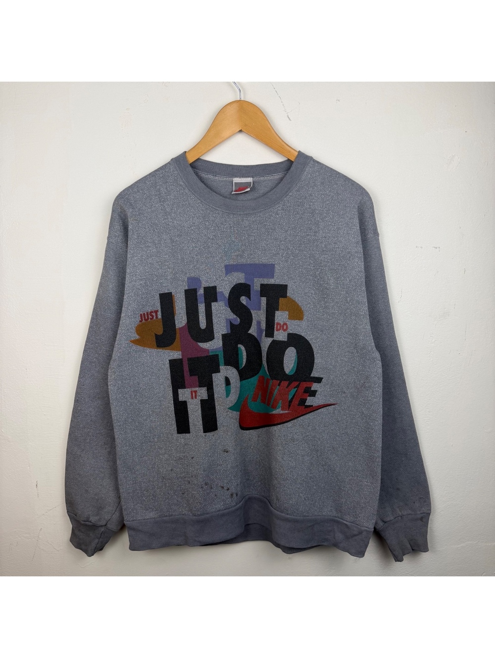 Vintage Dyed Nike Just Do It Crewneck Men's Medium